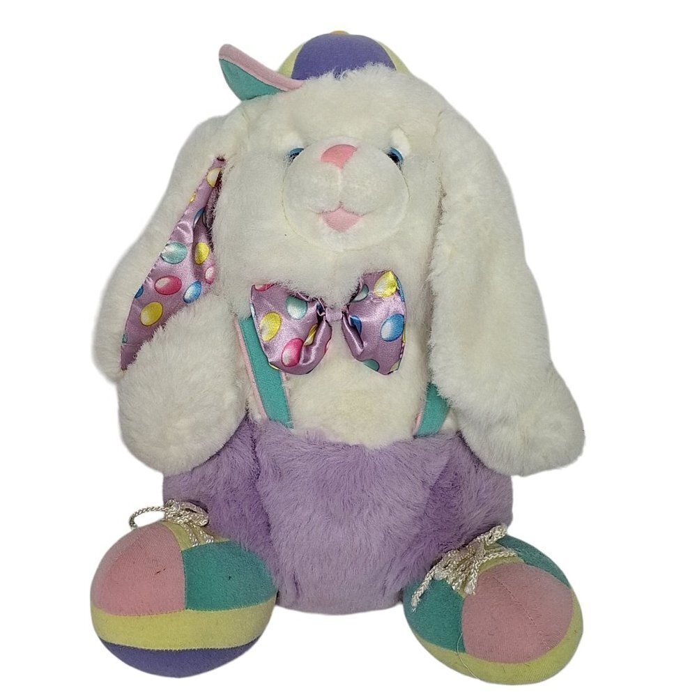 Vintage TB Trading Easter Bunny Hopalong Hopster Plush 16 Inch